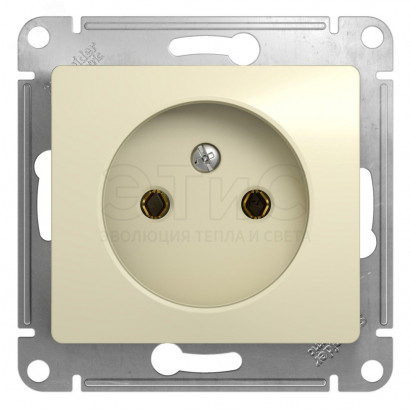 Розетка одинарная скрытая Б/З 16А 220В IP20 в рамку бежевая